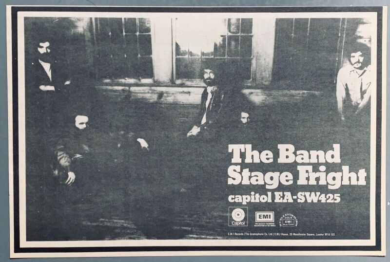 THE BAND 1970 vintage ADVERT STAGE FRIGHT