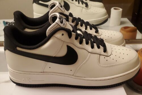 Nike By You Air Force 1 Low ID Off White Black Sail Men's Nike By You Air Force 1 Low ID Off White Black Sail Men's