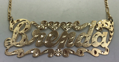 10 karat gold nameplate necklace deals