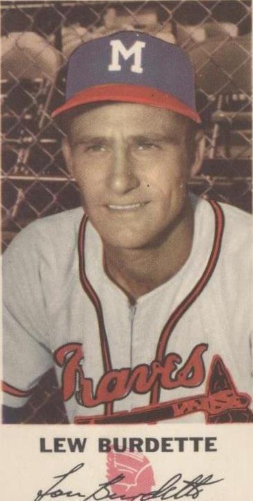 1954 Johnston Cookies Milwaukee Braves - Lew Burdette #33