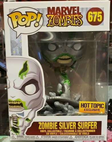 FUNKO POP MARVEL ZOMBIES ZOMBIE SILVER SURFER #675 HOT TOPIC