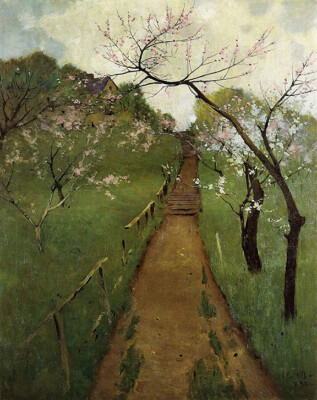 Arthur Wesley Dow : Spring Landscape : 1892 : Archival Quality Art Print