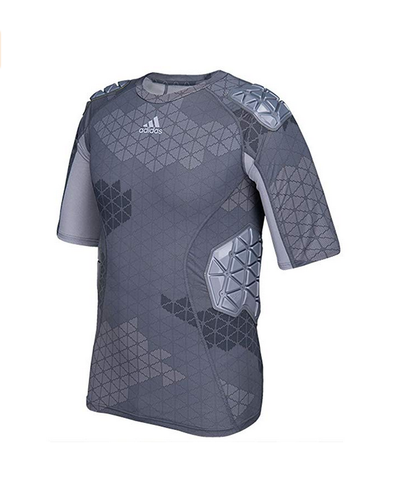 Мужская футбольная рубашка с коротким рукавом Adidas Techfit Ironskin 5 Pad, Onix