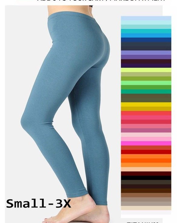 3 4 capri leggings short many colours cotton sport yoga