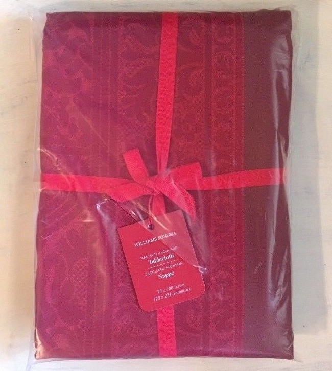 NWT Williams Sonoma Madison TABLECLOTH 70