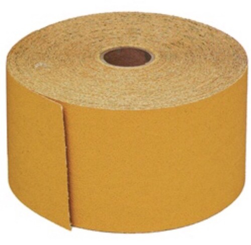 USC 87114, 320 Grit 2-3/4" X 25yds Gold PSA Continues Roll, Long Board Sandpaper