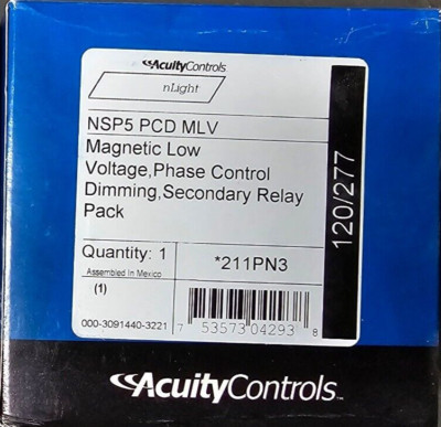 4P DX WH Acuity Controls NLight NPODM DX WH Sensor Switch Low Volt Push ...