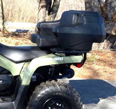 ATV UTV Large Rear Seat Storage Lounger Cushioned Padded Lockable Cargo Box