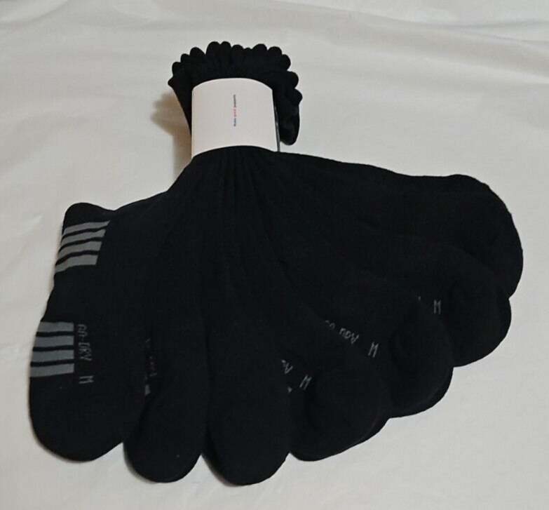 Old Navy Kids Unisex Size Medium Go-Dry 1 Pack of 7 Pairs Black Crew Sock New