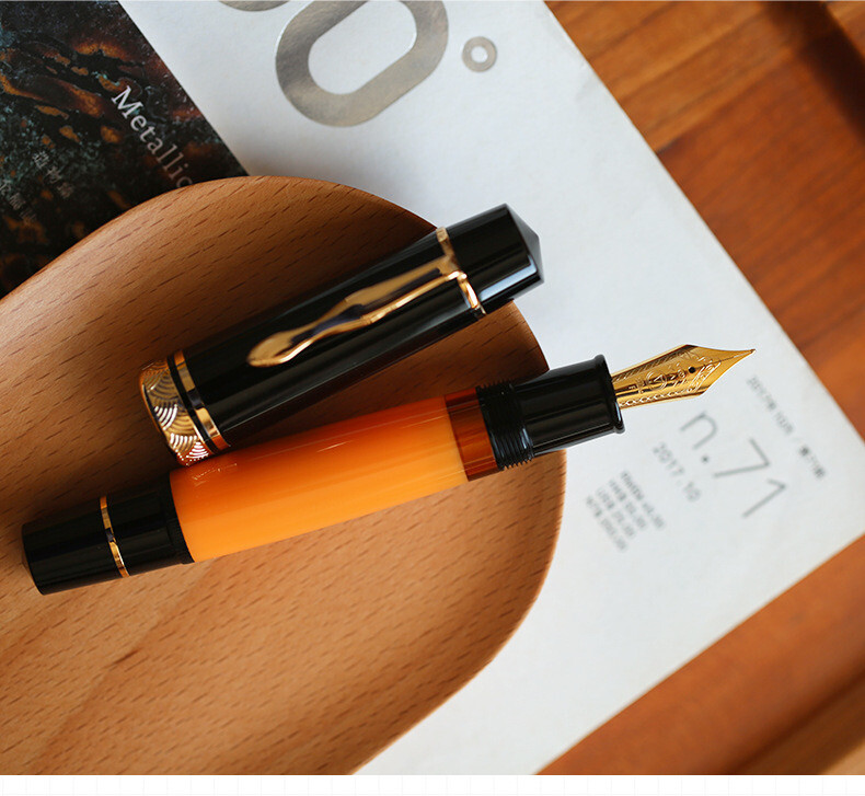 New MAJOHN P139 Expedition Piston Resin Retro Fountain Pen EF/F/M Nib With Box