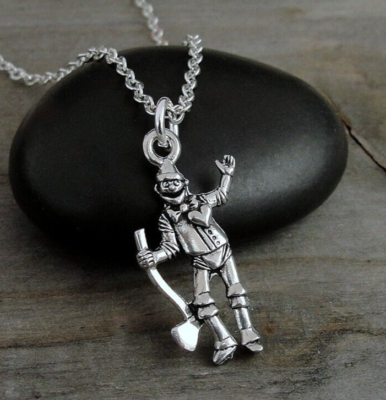 Silver Tin Man Necklace Tin Man Charm Wizard of Oz Necklace eBay
