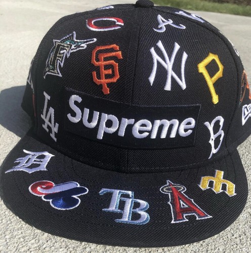 Supreme MLB New Era Hat Navy Size 7 1/2 *DEAD STOCK* *IN Supreme MLB New Era Hat Navy Size 7 1/2 *DEAD STOCK* *IN