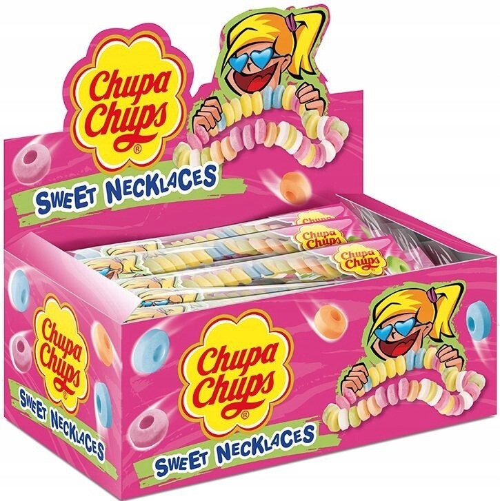 candy  24x Chupa Chups Powdered Hard Candy Sweet Necklaces Gift 17