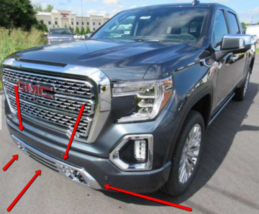 20192022 Gmc Sierra 1500 Denali Chrome Lwr Bumper Filler 84176747 Excludes Sle New for sale