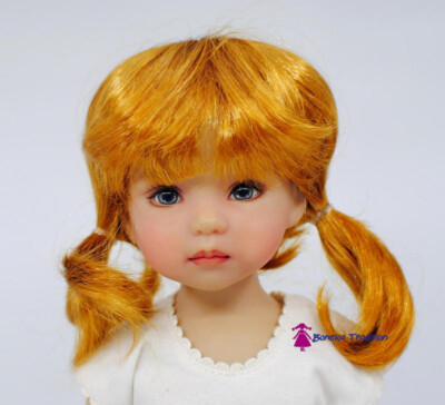 Boneka Wig Short Tail Red Size 7-8inch/17,8 -20, 3cm Fits Little Darling