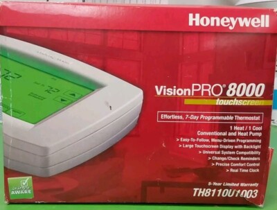 New Open Box! Honeywell TH8110U1003 Vision Pro Touch Screen Digital Thermostat 