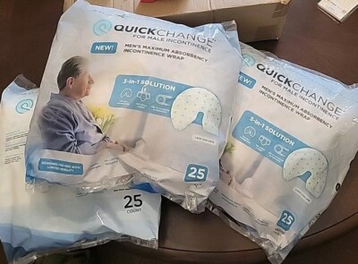 QuickChange Male Incontinence Urine Management Wrap 75 Count Sealed