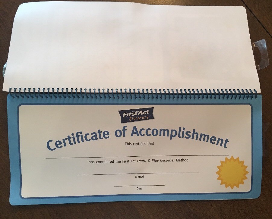 NEW FIRST ACT DISCOVERY LEARN AND PLAY RECORDER AGE 4 & UP