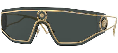 Pre-owned Versace Shield Medusa Ve 2226 45/14/115 Men Sunglasses In Gray