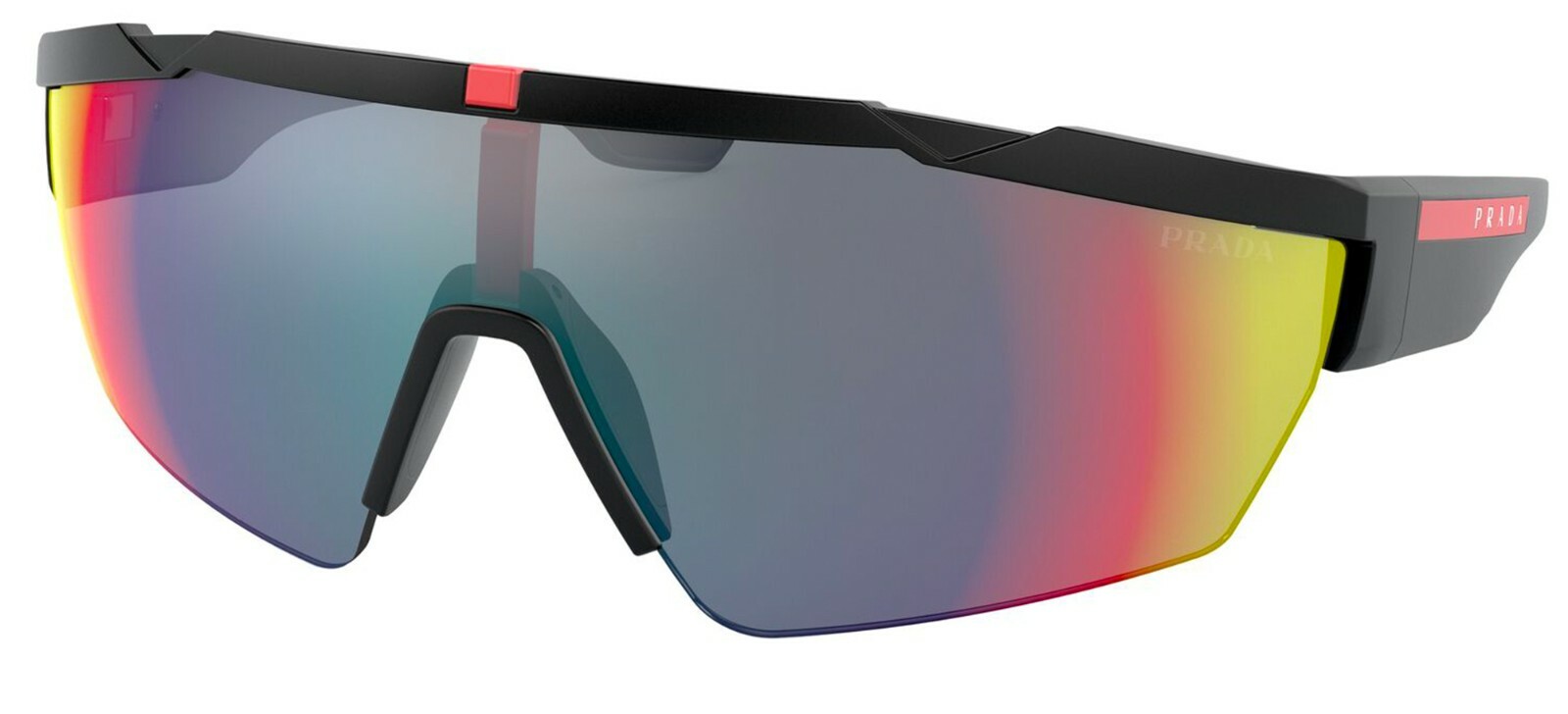 PRADA LINEA ROSSA SPS 03X Rubber Black/Grey Red Mirrored