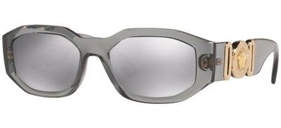 Pre-owned Versace The Clans Ve 4361 Grey/grey 53/18/140 Unisex Sunglasses In Gray