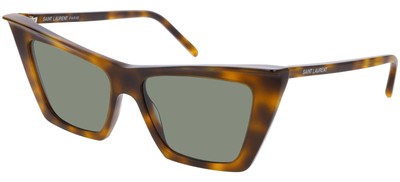 Pre-owned Saint Laurent Sl 372 Havana/green 54/16/145 Unisex Sunglasses