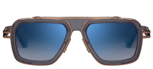 Pre-owned Dita Lxn-evo Dts403-a-02 Crystal Grey White Gold Blue Flash Mirror Sunglasses In Grey Blue Flash Mirror