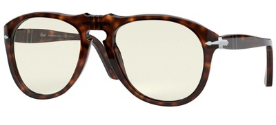 Pre-owned Persol Po 0649 Havana/clear 54/20/140 Unisex Sunglasses