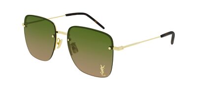 Pre-owned Saint Laurent Sl 312 M Gold/green/double Gradient