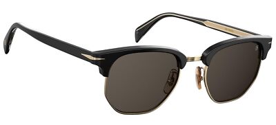 Pre-owned David Beckham Db 1002/s Black/grey 51/21/145 Men Sunglasses In Gray