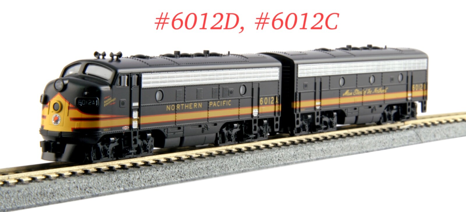 NIB N Scale Kato 106-0423 F7A/B Northern Pacific #6012D