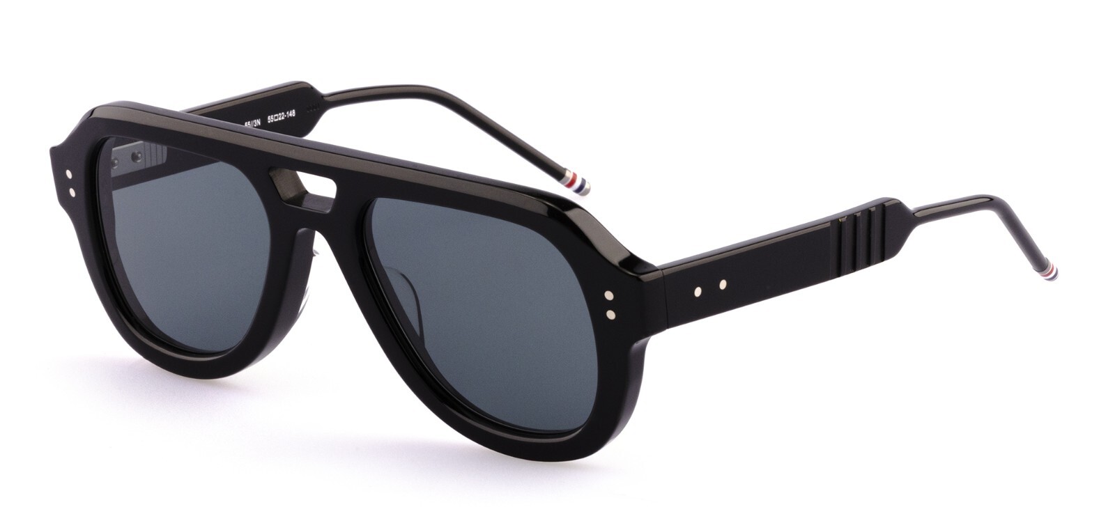 【送料&関税込】Thom Browne Ueo923a/g0002 Eyewear - Unisex Thom Browne UES923A-G0002 Shiny Black/Dark Grey (923A-001
