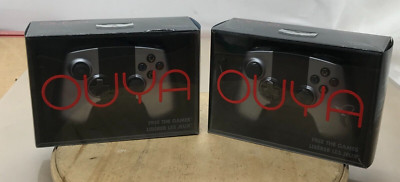 Lot (2) OUYA Game Controller Wireless Bluetooth Model OGC1 Black/Silver ''NEW''