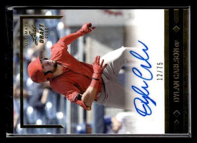 2020 Leaf Ultimate Dylan Carlson Gold Rookie Autograph Auto /75 ZZ3192