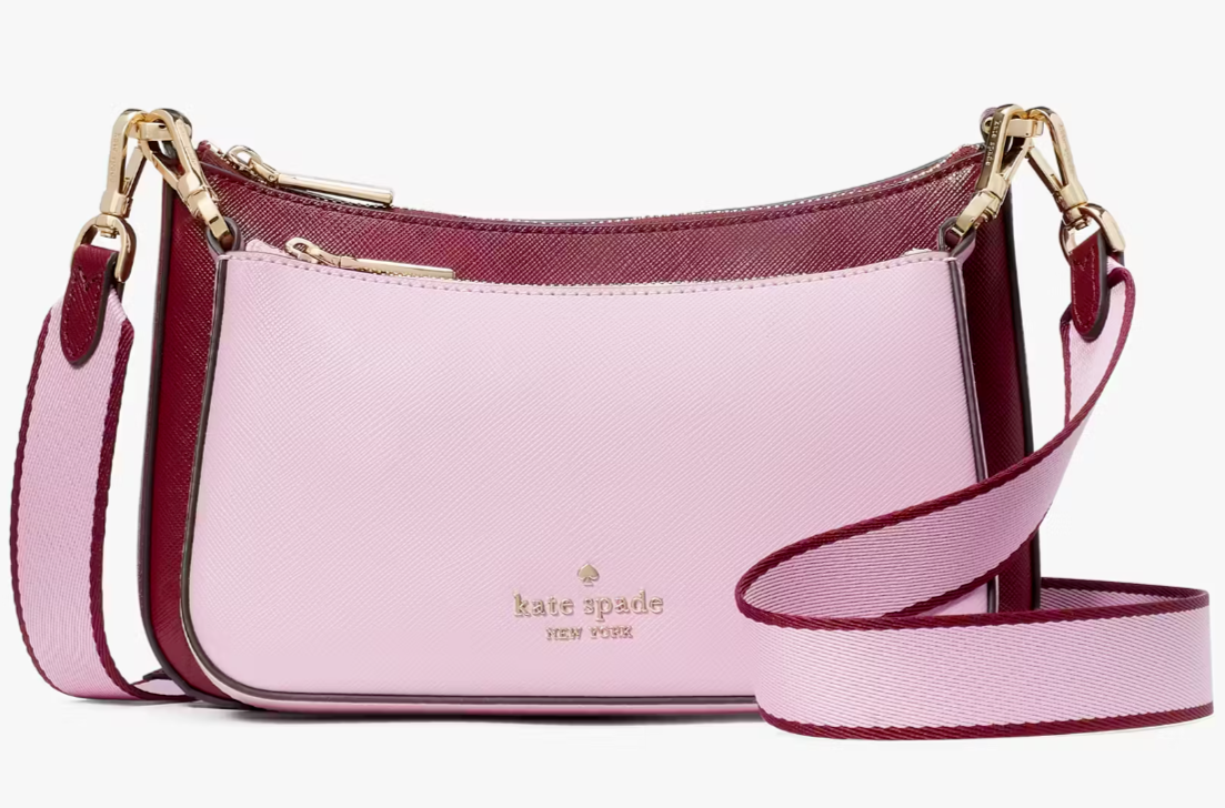 Kate Spade Duet Purple & Pink Leather Crossbody Bag KH759 Kate Spade Duet Purple & Pink Leather Crossbody Bag KH759