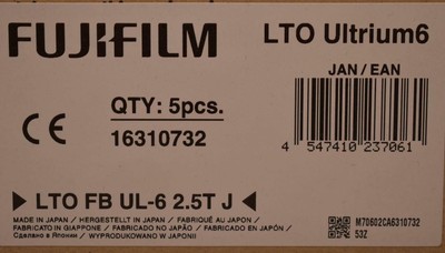 FUJIFILM LTO Ultrium 6 Data Cartridge 2.5 TB / 6.25 TB  ++ 5 Pack New ++
