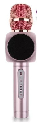 Amicool E-103 Karaoke Wireless Bluetooth Speaker Microphone - Rose Gold