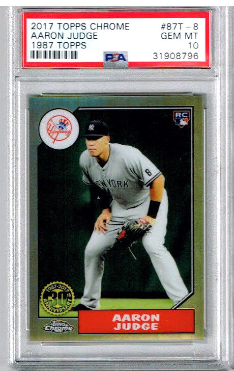 Topps Chrome Aaron Judge RC Auto /250枚貴重 AARON JUDGE 2017 Topps Chrome PURPLE REFRACTOR AUTO #'d /250