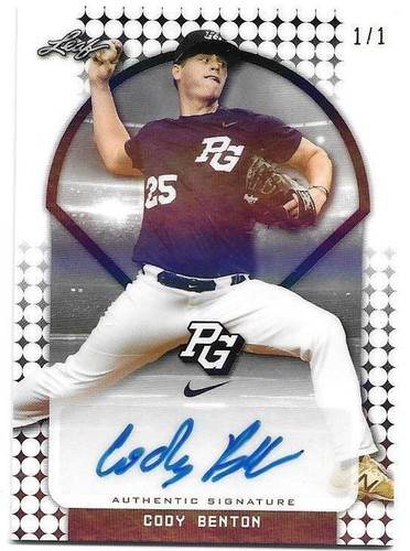 2018 Leaf Perfect Game National Showcase - Cody Benton #BA-CB1