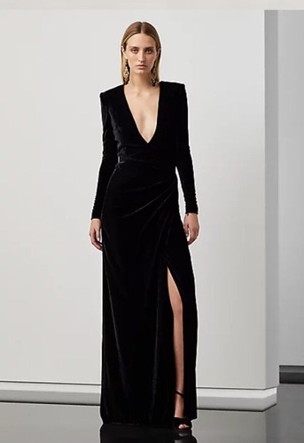 RALPH LAUREN BLACK VELVET 長袖カクテルドレス $_12.JPG?set_id=880000500F