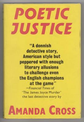 Poetic Justice by Amanda Cross (First UK Edition) Publisher