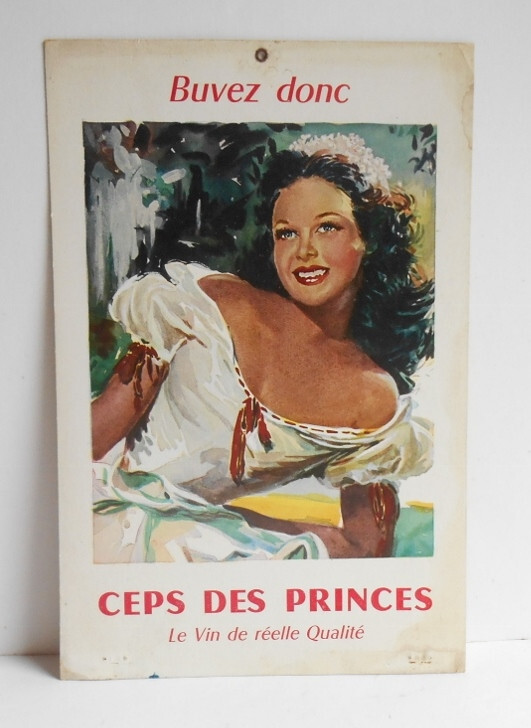 Ceps Des Princes  . PublicitÃ© CartonnÃ©E . V 1960.