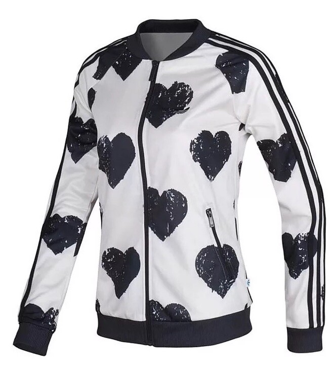 Pre-owned Adidas Originals Adidas Superstar Damen Jacke Heart Graphic Jacket Herz Sst Track Xs - L