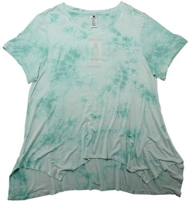 Active Life Women's Sharkbite Tunic Top in Teal Tie Dye - Small - NWT