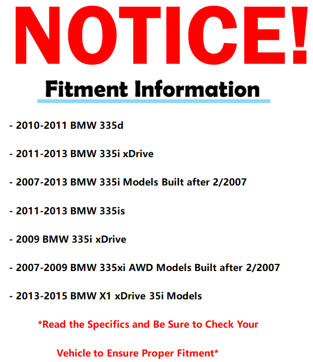 Front & Rear Drilled Rotors + Brake Pads for BMW 335i xDrive 335d 335is X1 335xi