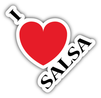 I Love Salsa Dance Car Bumper Sticker Decal  - ''SIZES''
