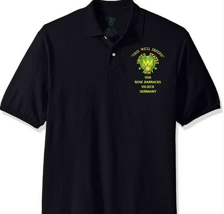 ROSE BARRACKS*VILSECK*GERMANY*ARMY EMBROIDERED LIGHT WEIGHT POLO SHIRT