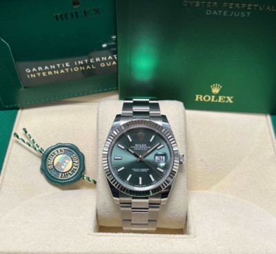 2024 Rolex Datejust 126334 Full Set - Mint Green Dial, Fluted, Oyster Bracelet
