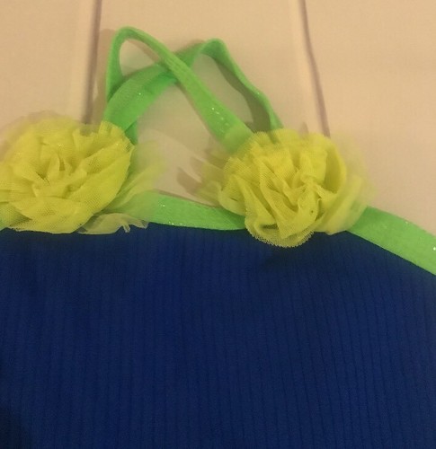 Girls Lexi Luu Dancewear Dance Top Size M Royal Blue