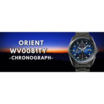 Pre-owned Orient Star Sports Wv0081ty Blue Black Solar Stainless Men's Watch In Box